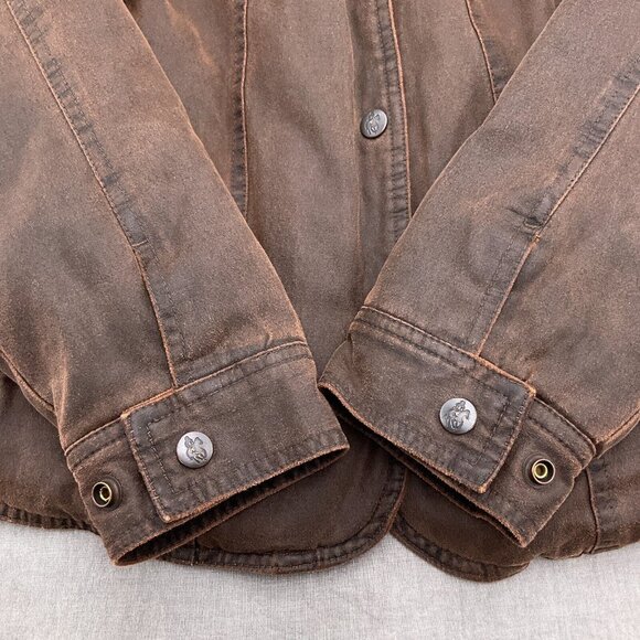 Outback Jacket Women Large Brown Los Mesa Acrylic Southwestern Sherpa Equestrian - Picture 3 of 13
